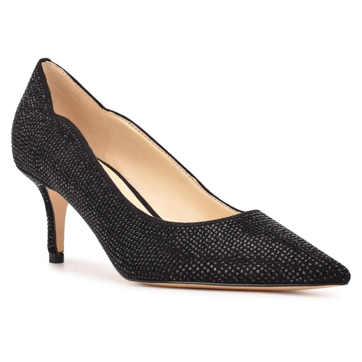 Nine West Abaline Rhinestone Pointy Puntera Negras | 6012ERVXU