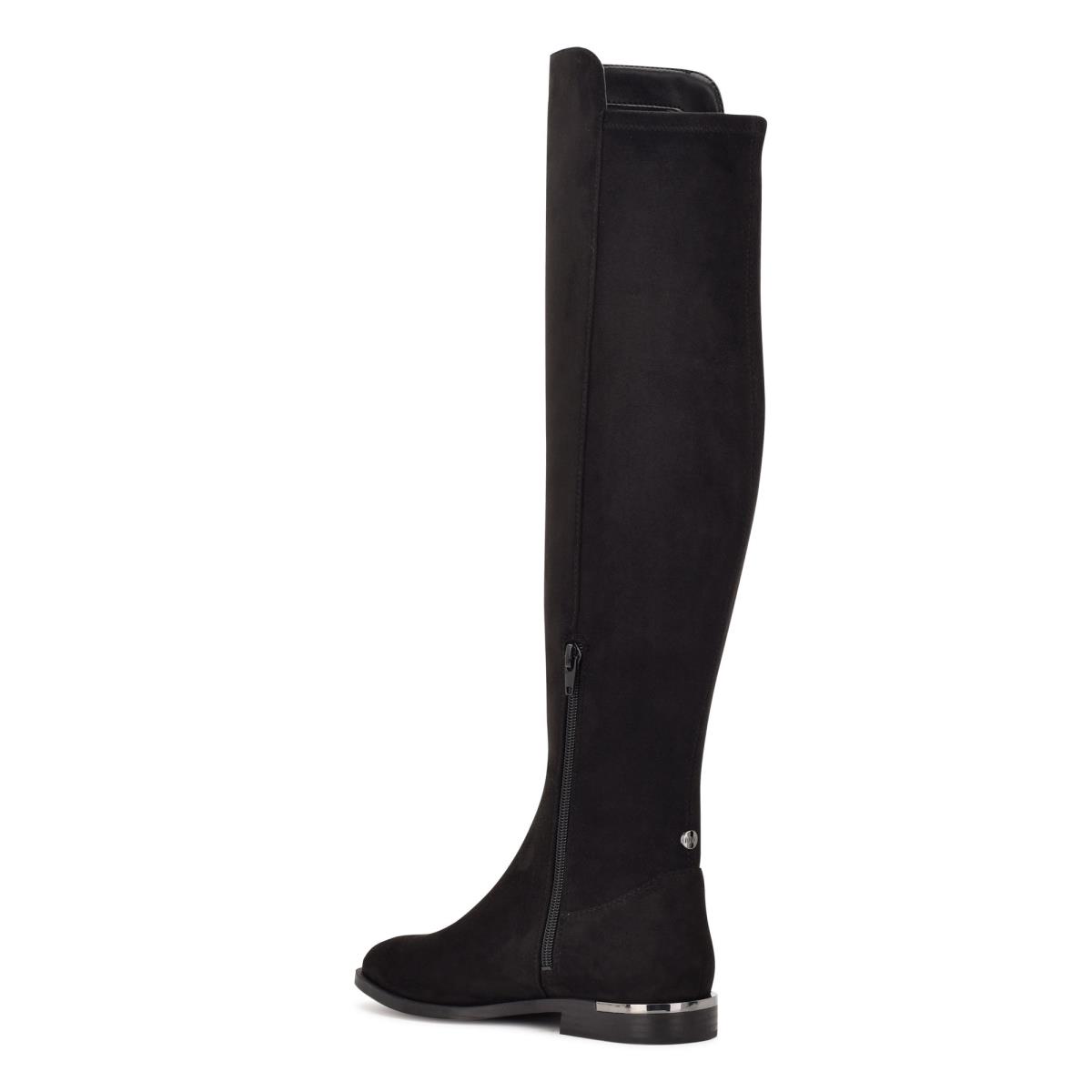 Nine West Allair Anchos Calf Over the Knee Negras | 0748CSTAE