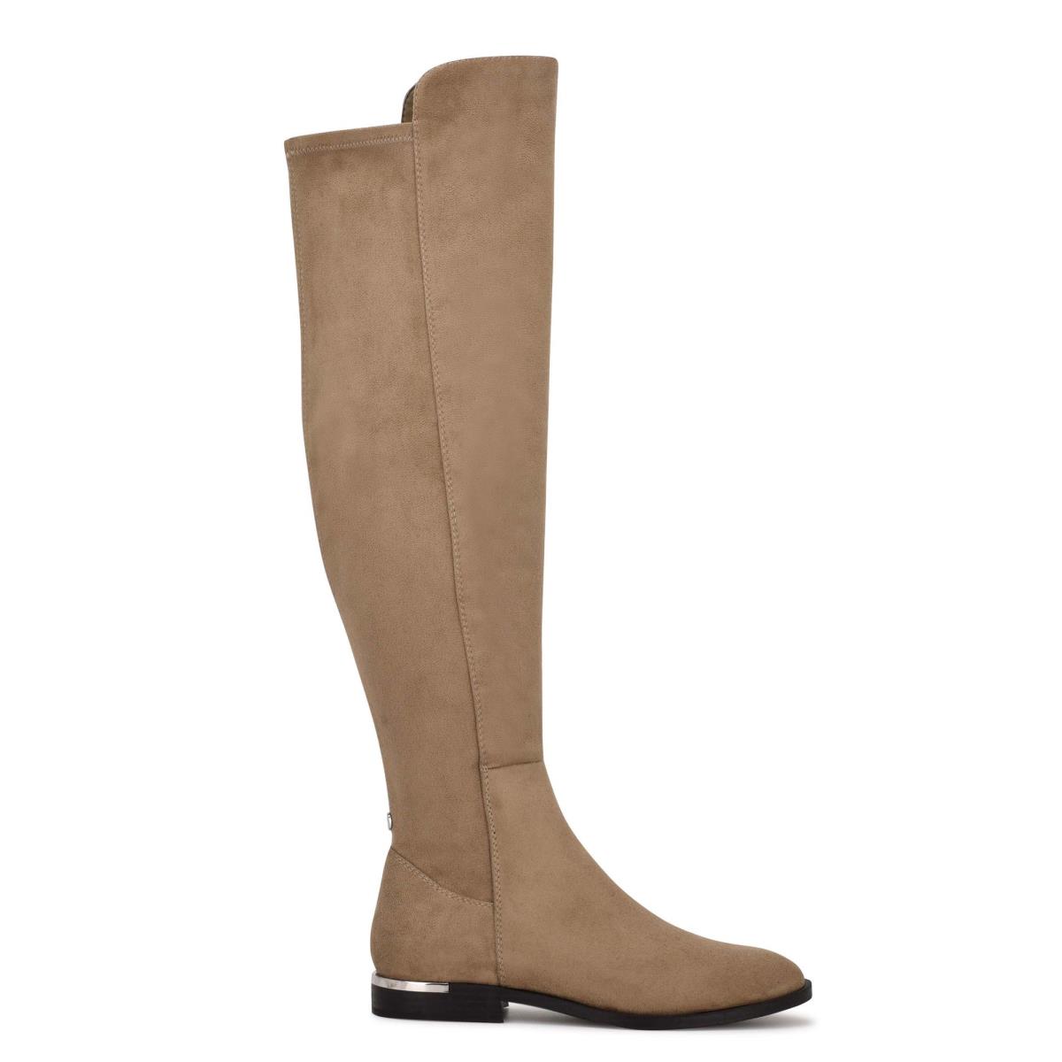 Nine West Allair Anchos Calf Over the Knee Marrones | 5231WEUYK