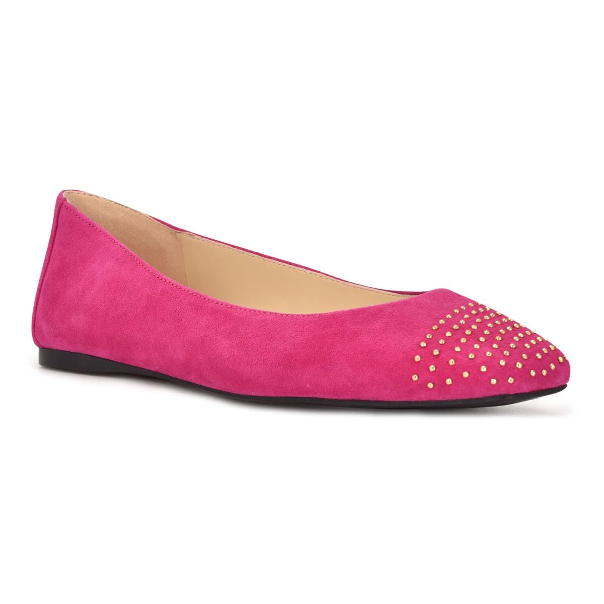 Nine West Aloha Studded Square-Puntera Rosas | 7015FDHSQ