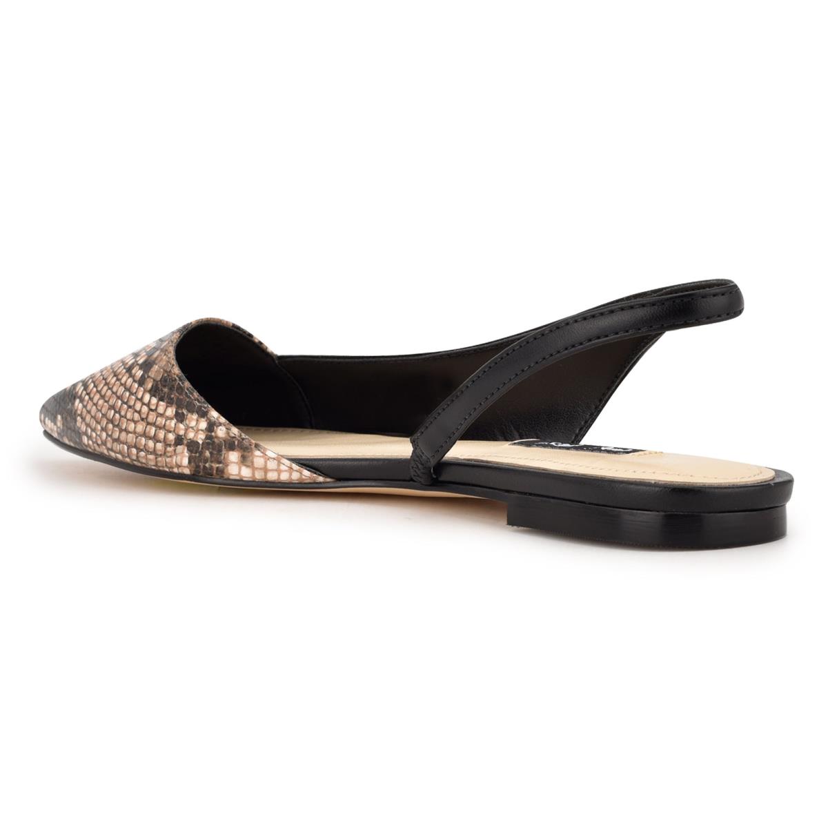 Nine West Beads Destalonadas Pointy Puntera Negras Serpent | 6715ZECAR