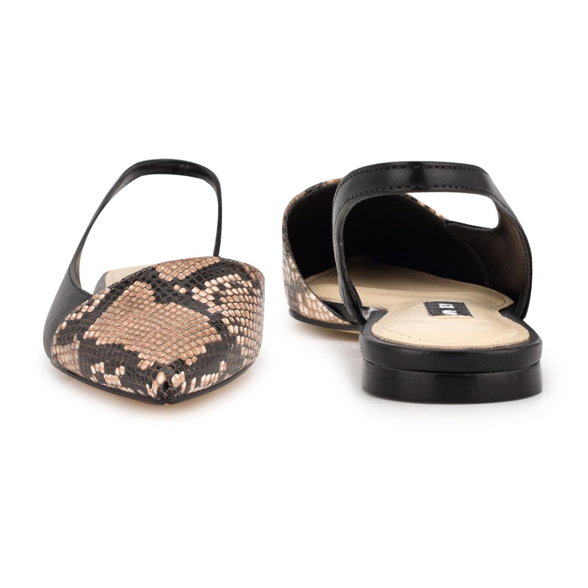 Nine West Beads Destalonadas Pointy Puntera Negras Serpent | 6715ZECAR