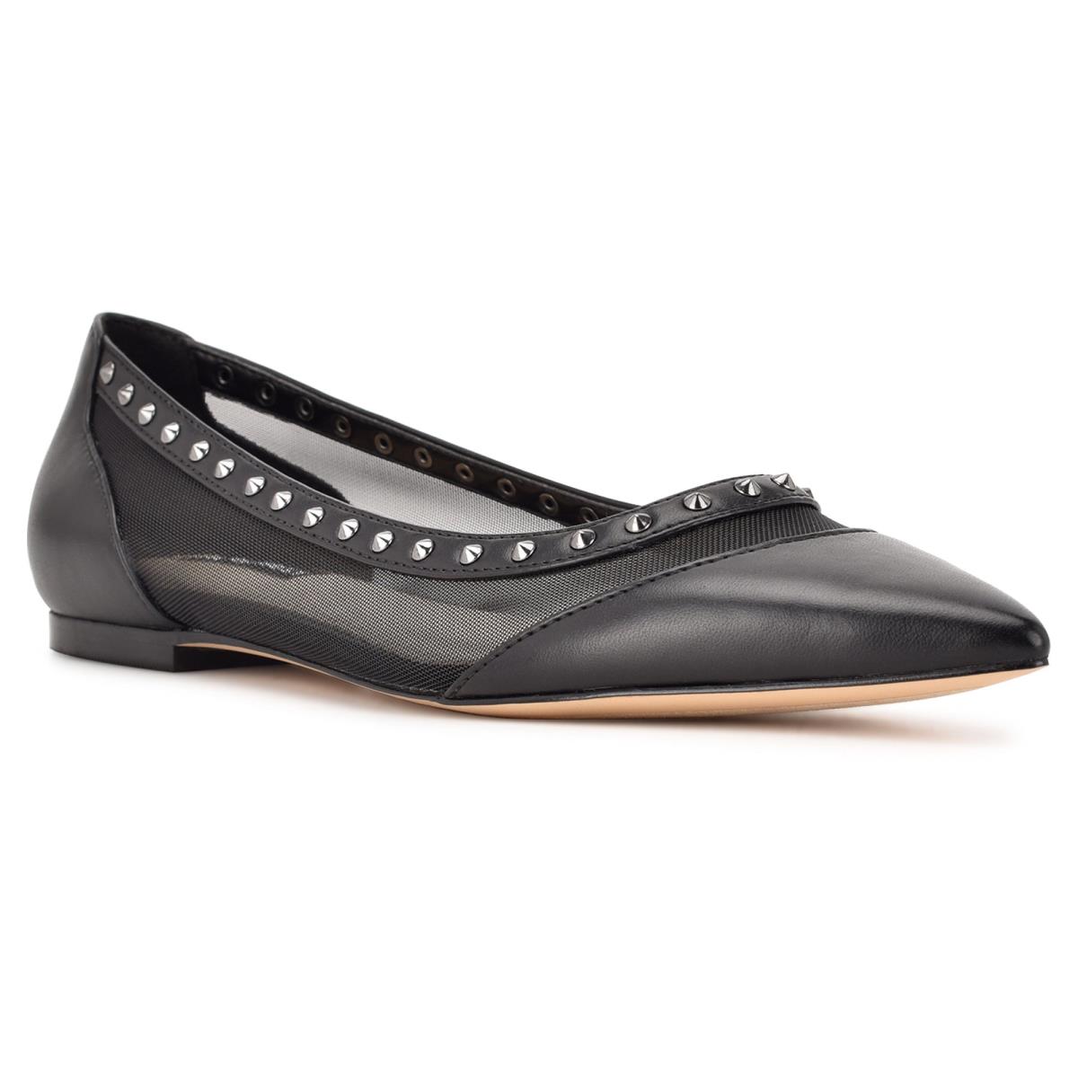 Nine West Bizzie Pointy Puntera Negras | 6204CJLNB