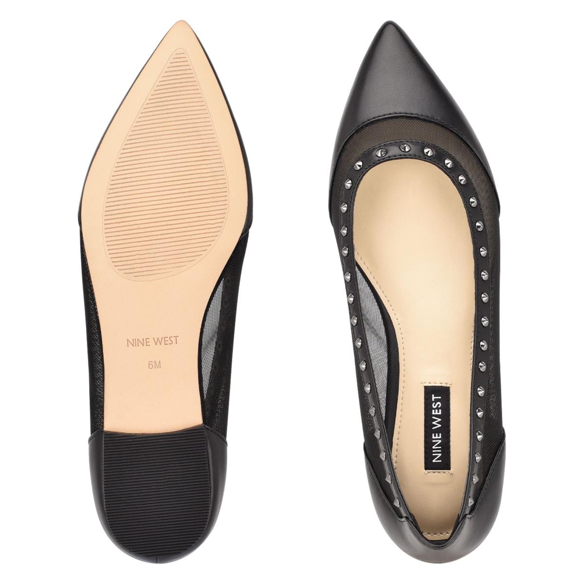 Nine West Bizzie Pointy Puntera Negras | 6204CJLNB