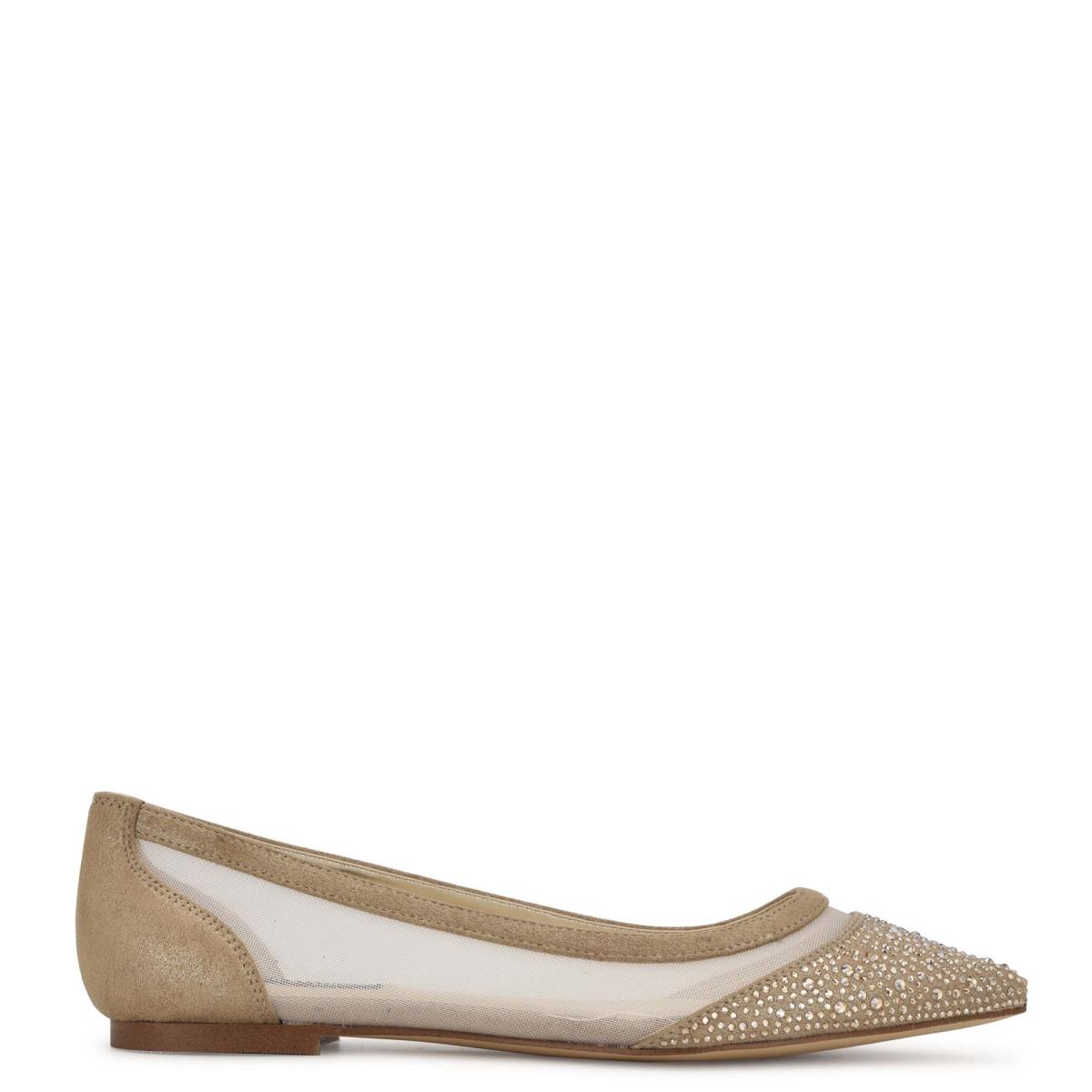 Nine West Bogus Pointy Puntera Beige | 2076FMAXS