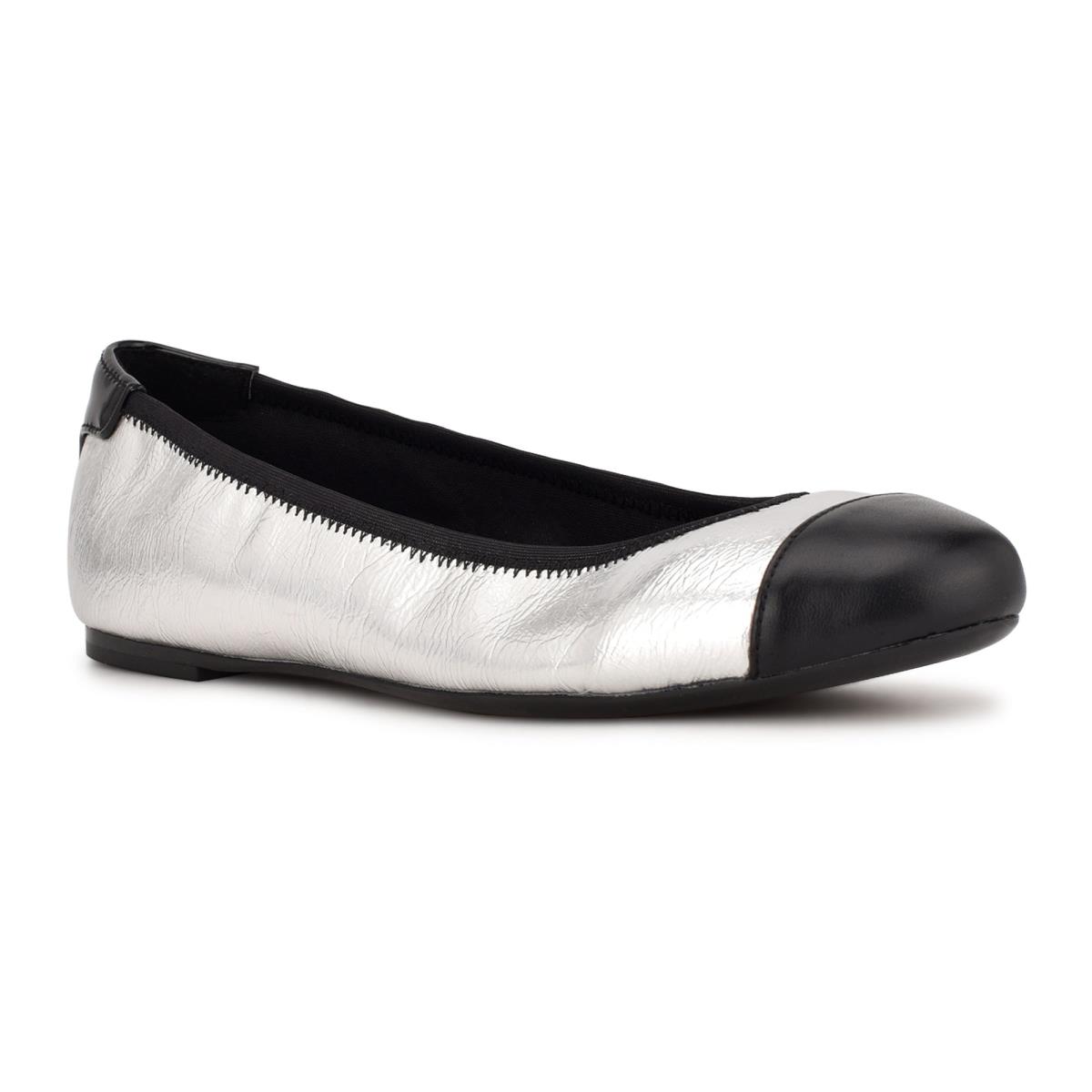 Nine West Capted Ballet Plateadas | 7096EMHXV