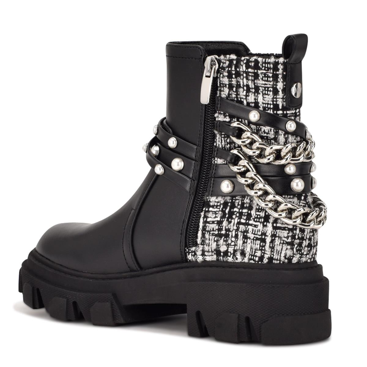 Nine West Cearlz Lug Sole Negras | 3975VDLOY