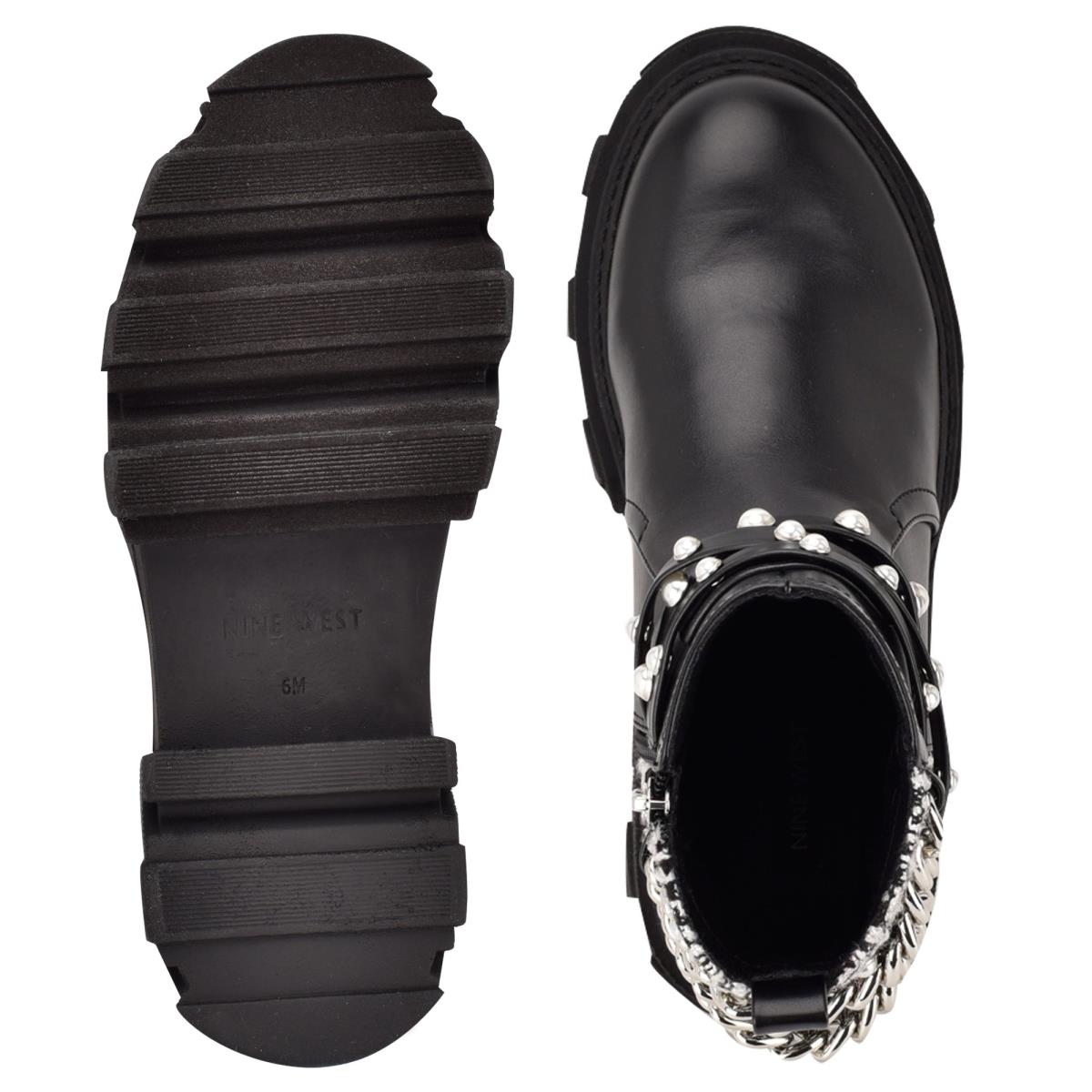 Nine West Cearlz Lug Sole Negras | 3975VDLOY