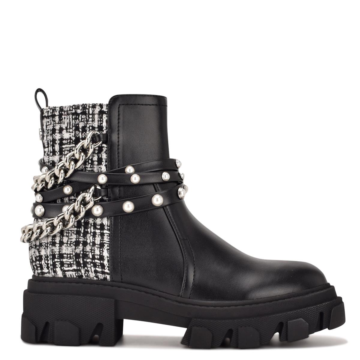 Nine West Cearlz Lug Sole Negras | 3975VDLOY