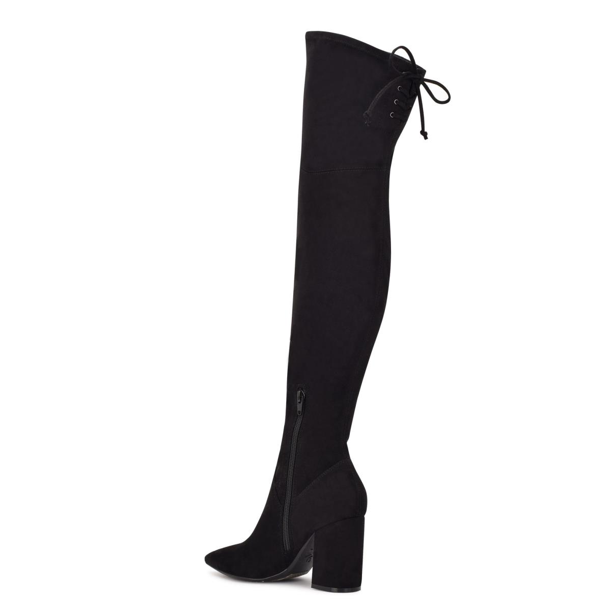 Nine West Ceeya 9x9 Over The Knee Negras | 2587HBMZQ