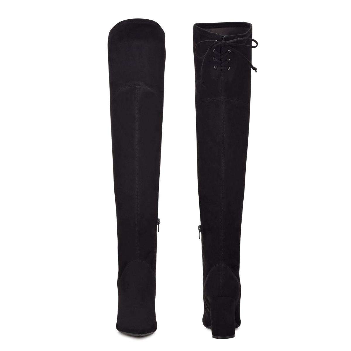 Nine West Ceeya 9x9 Over The Knee Negras | 2587HBMZQ