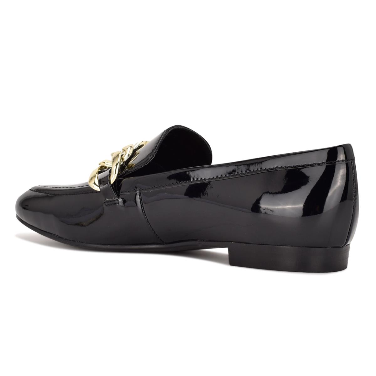 Nine West Chain Slip-On Negras | 0384GMFLX