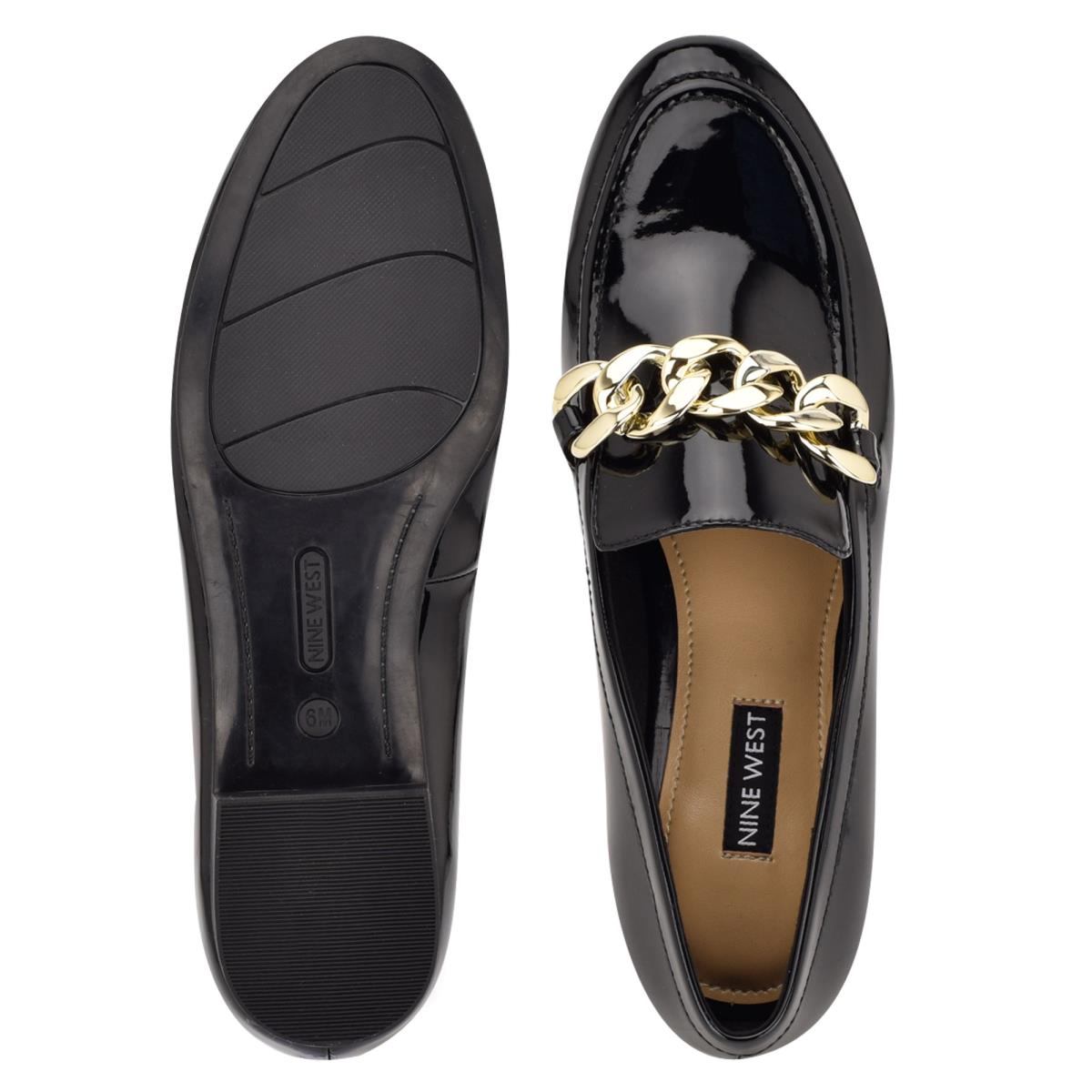 Nine West Chain Slip-On Negras | 0384GMFLX