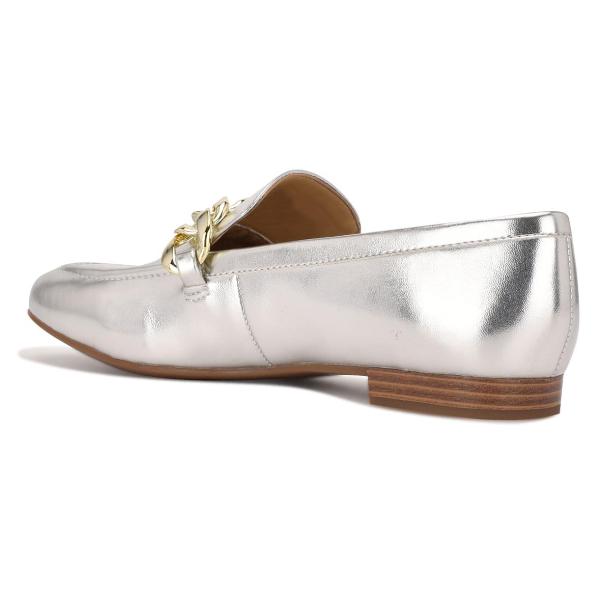 Nine West Chain Slip-On Plateadas | 9714ZROMG