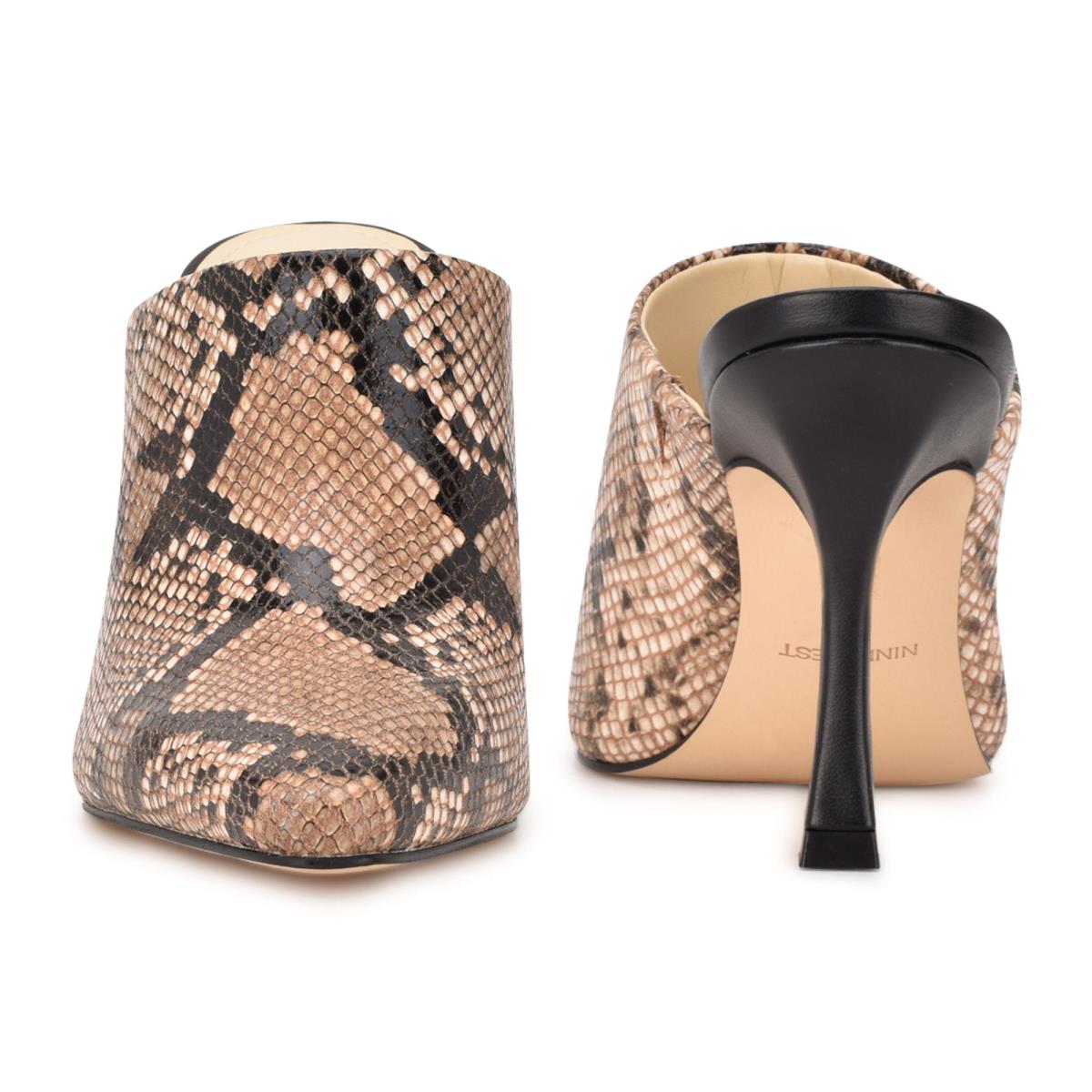 Nine West Ciao Heel Beige Serpent | 5413XJSHI