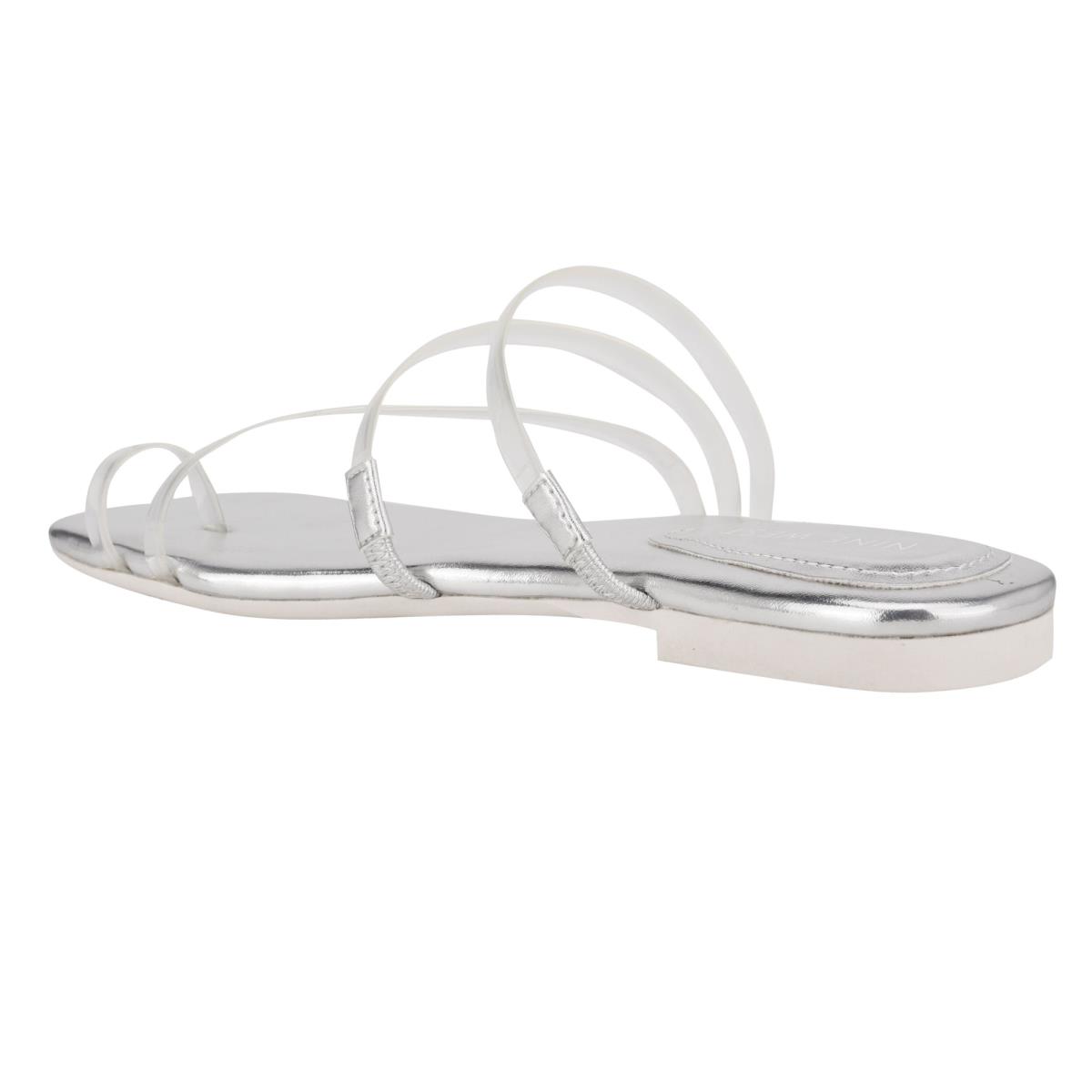 Nine West Darbie Planos Puntera Ring Plateadas | 0349YGTHV