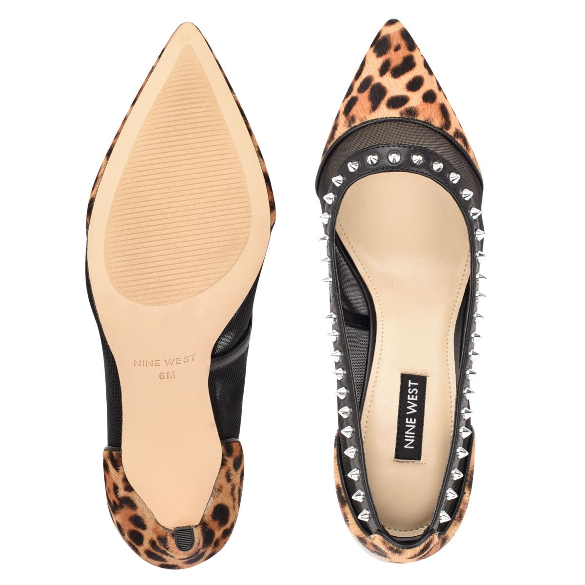 Nine West Erian Pointy Puntera Leopardo | 0498ZJONF