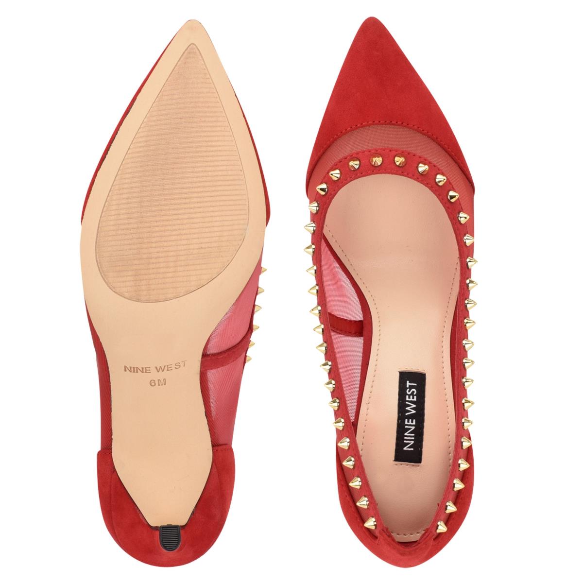 Nine West Erian Pointy Puntera Rojas | 8927QRXDC