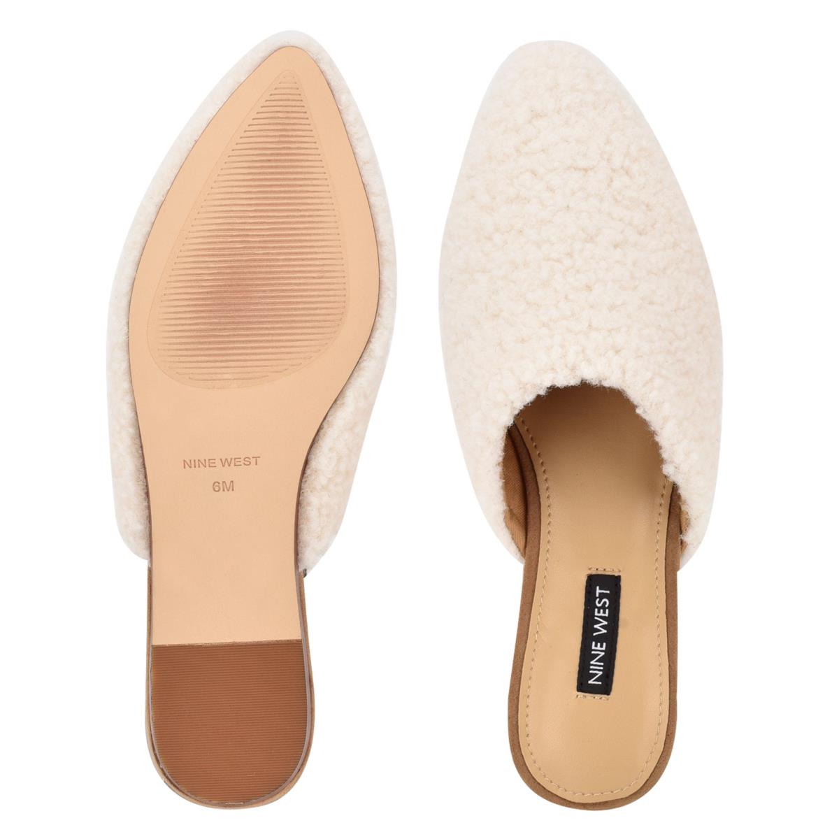 Nine West Furzy Pointy Puntera Creme | 5147ZPXYO