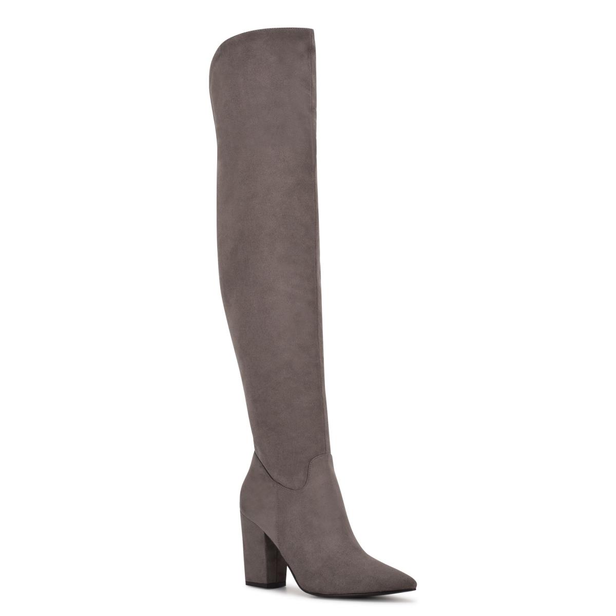 Nine West Goforit Over The Knee Gris | 7430MZJDX