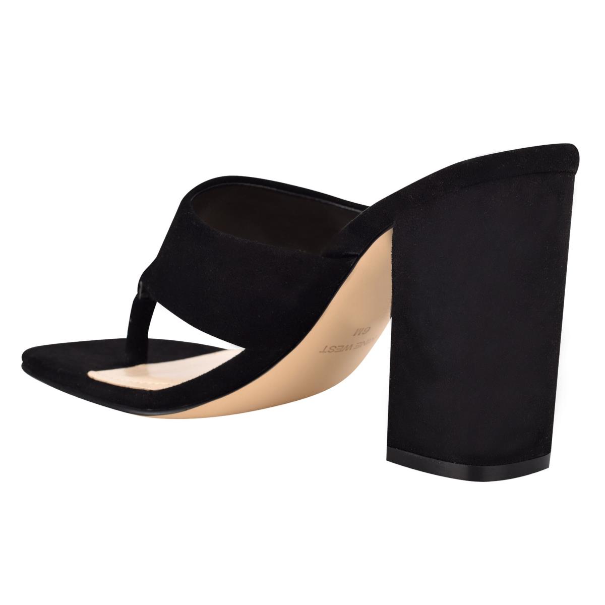 Nine West Gogo Block Heel Negras | 0825BKLPA