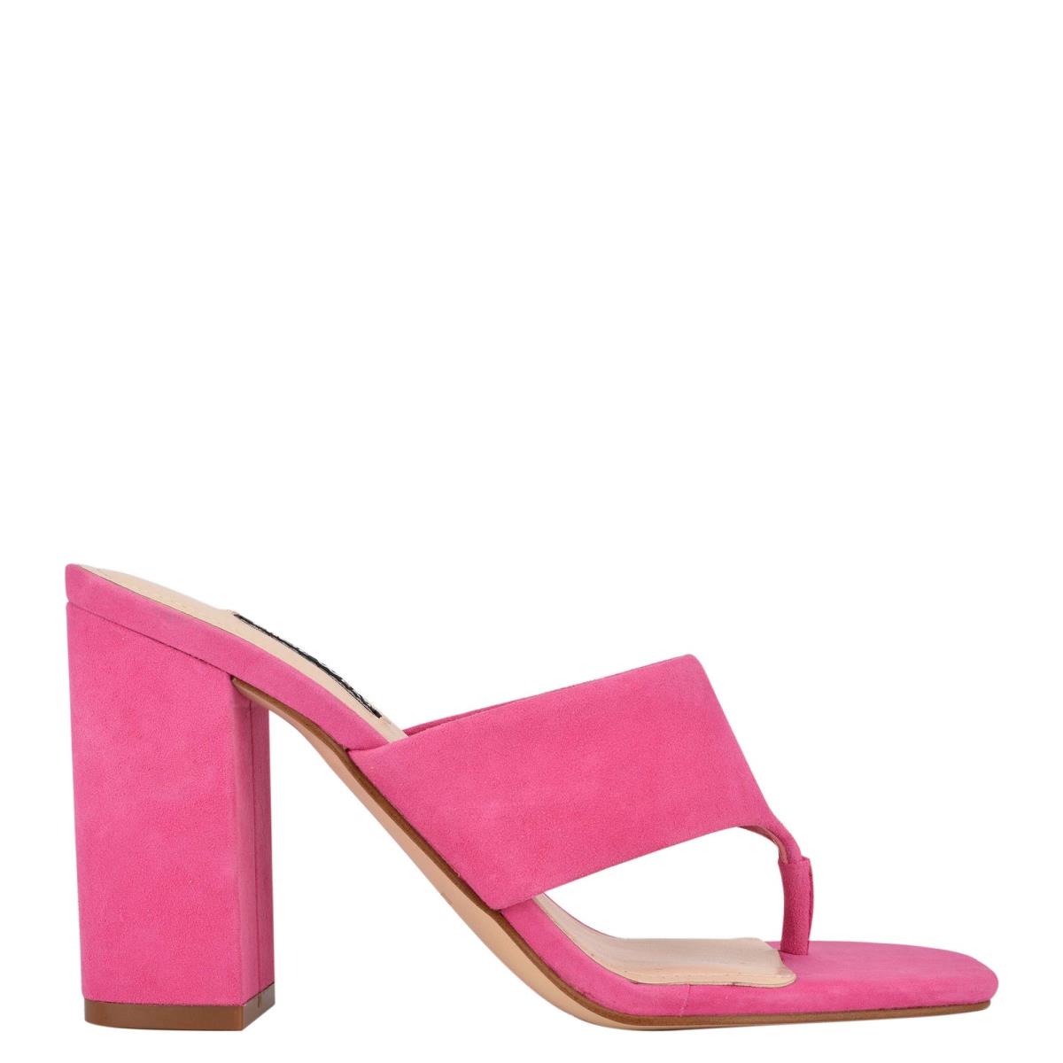 Nine West Gogo Block Heel Rosas | 7245ILWQN