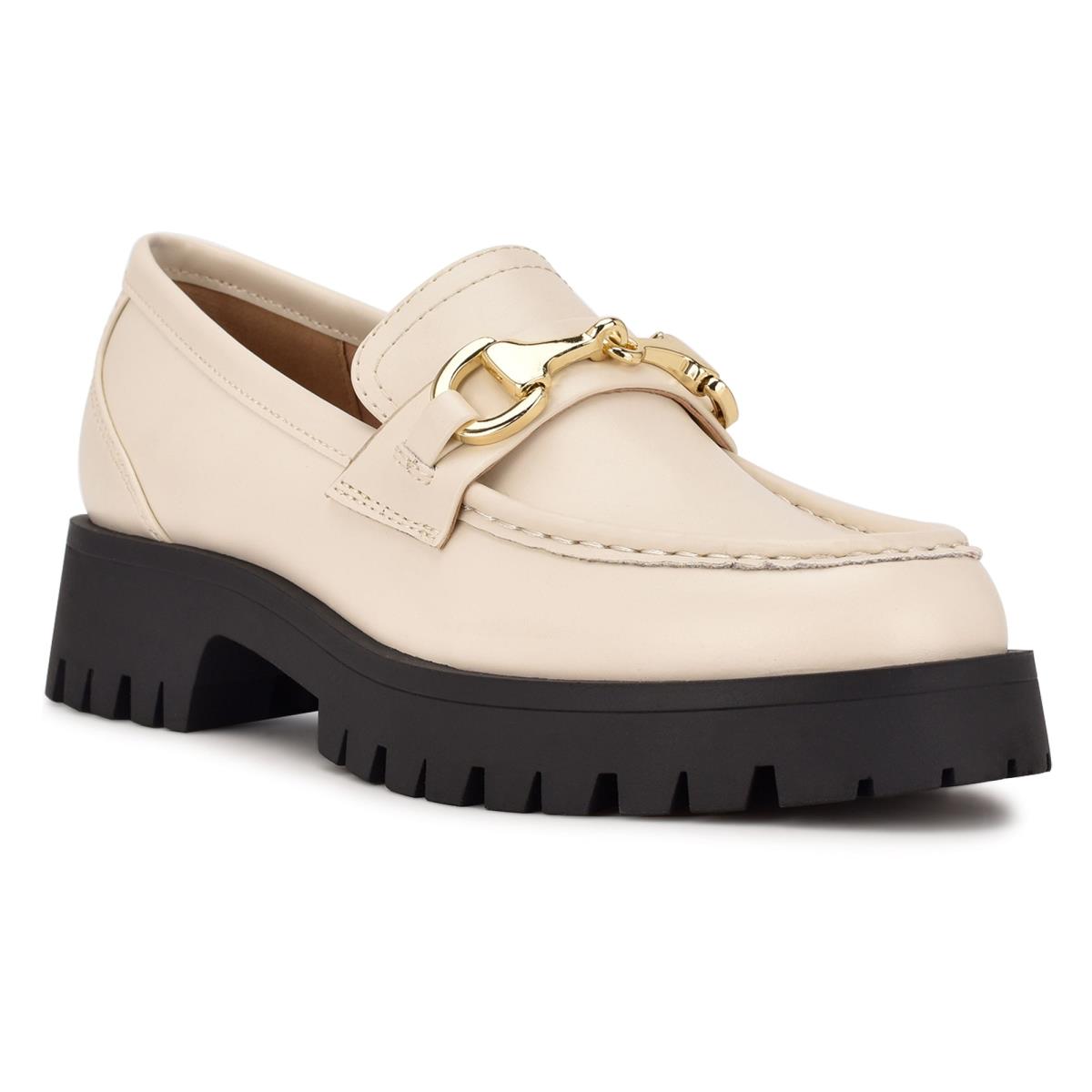 Nine West Gonehme Lug Sole Creme | 2573CMXNO