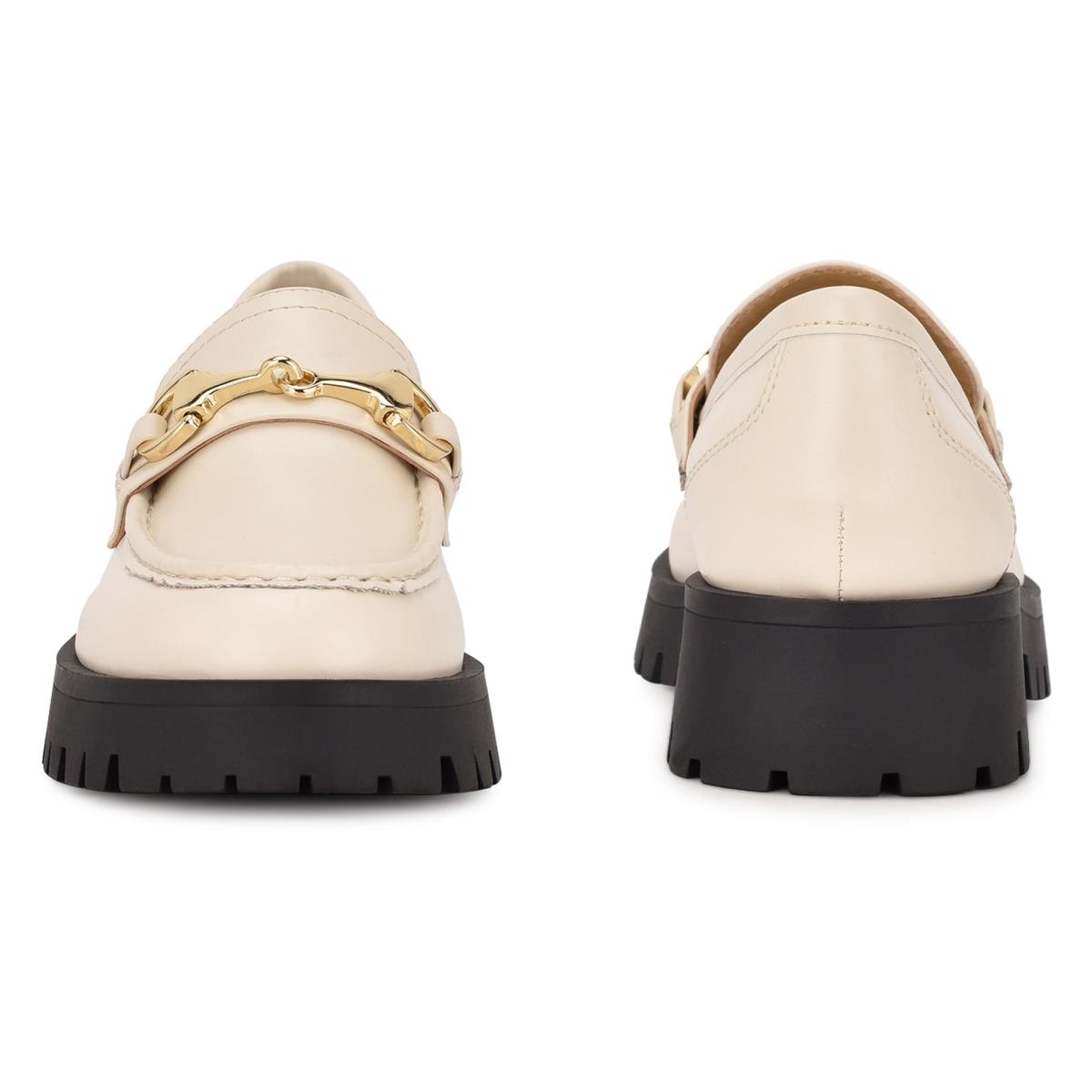 Nine West Gonehme Lug Sole Creme | 2573CMXNO