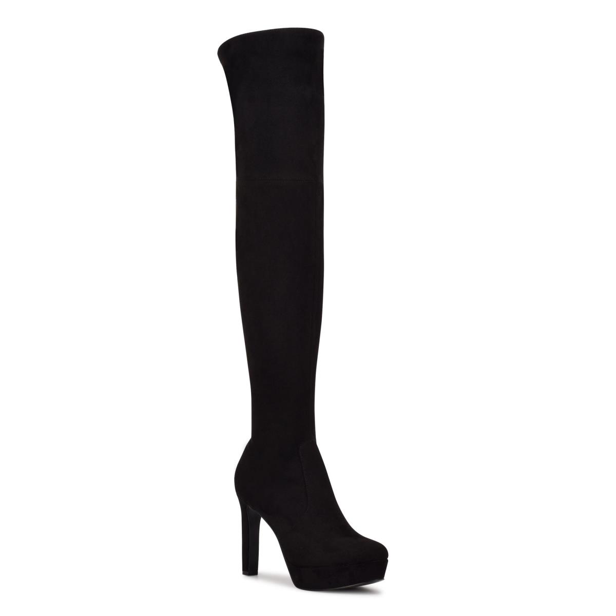 Nine West Gotcha Anchos Calf Over the Knee Negras | 2475LBKXY