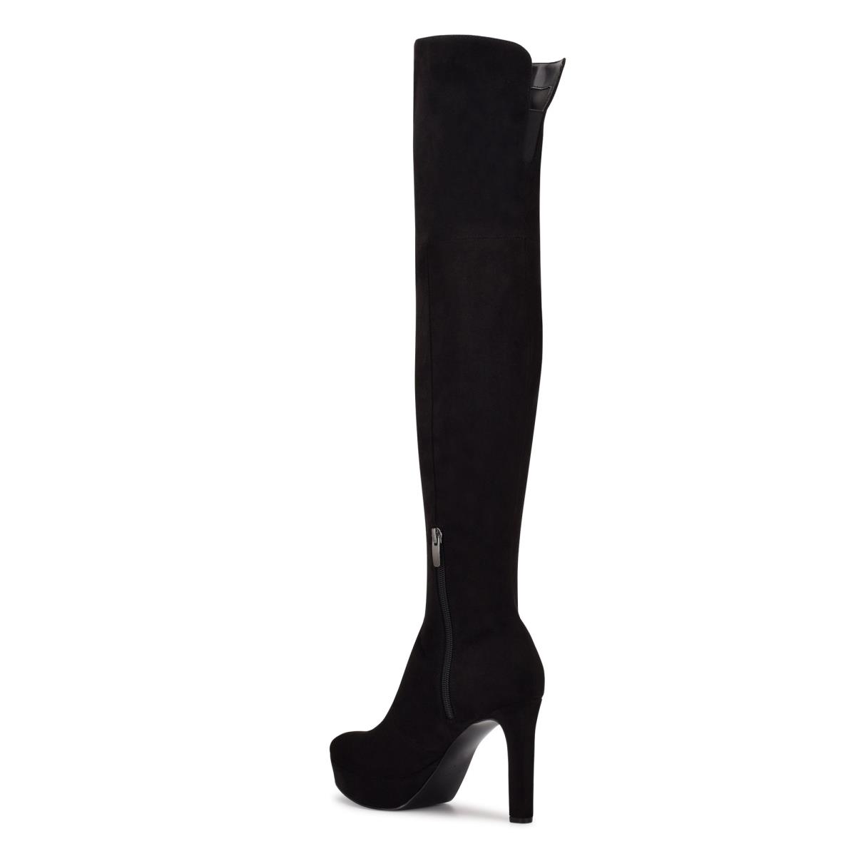 Nine West Gotcha Anchos Calf Over the Knee Negras | 2475LBKXY