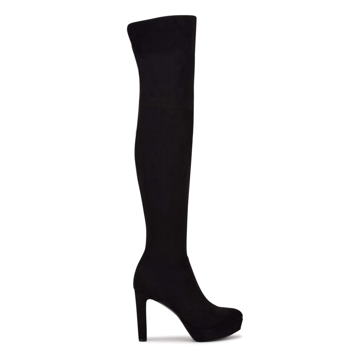 Nine West Gotcha Anchos Calf Over the Knee Negras | 2475LBKXY