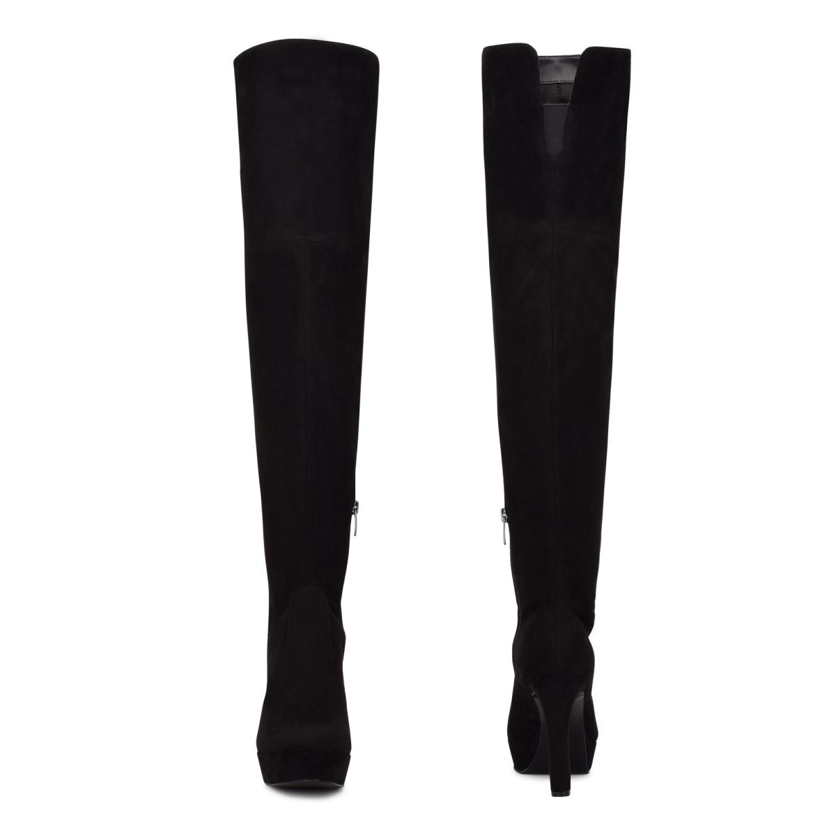 Nine West Gotcha Over the Knee Negras | 5926SGXZV