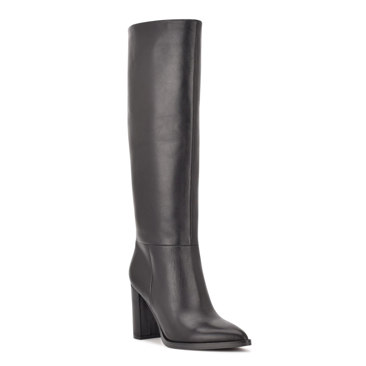 Nine West Hiya Anchos Calf Negras | 1540ESTZQ