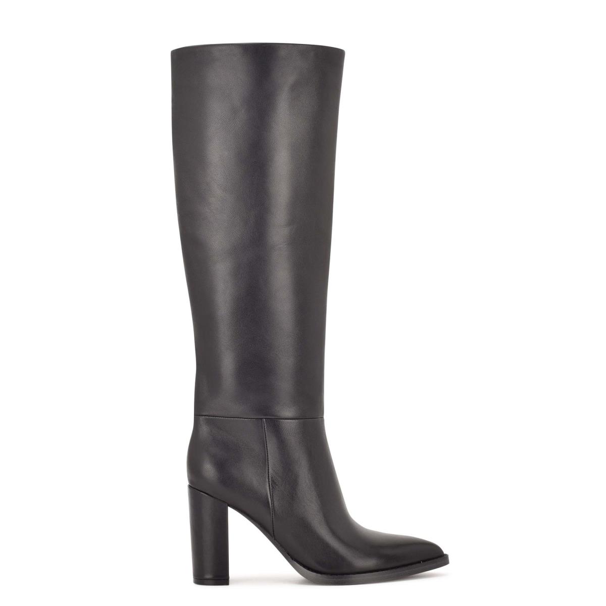 Nine West Hiya Anchos Calf Negras | 1540ESTZQ