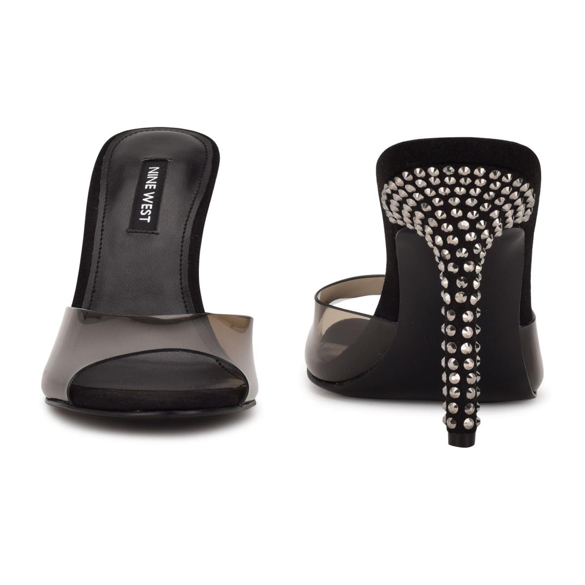 Nine West Ido Rhinestone Tacón Negras | 1290CSKBT