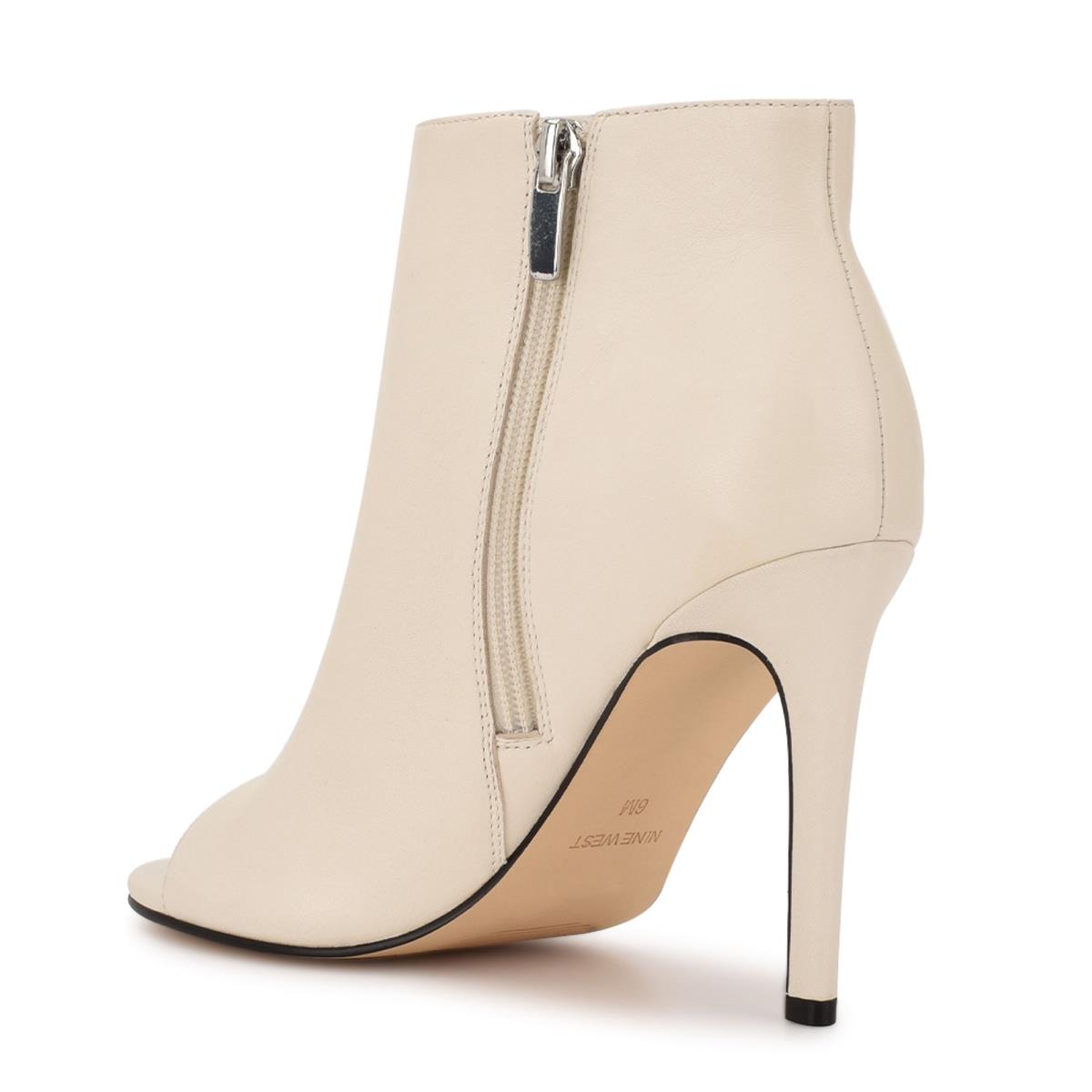 Nine West Izip Peep toe Creme | 4370WINGS