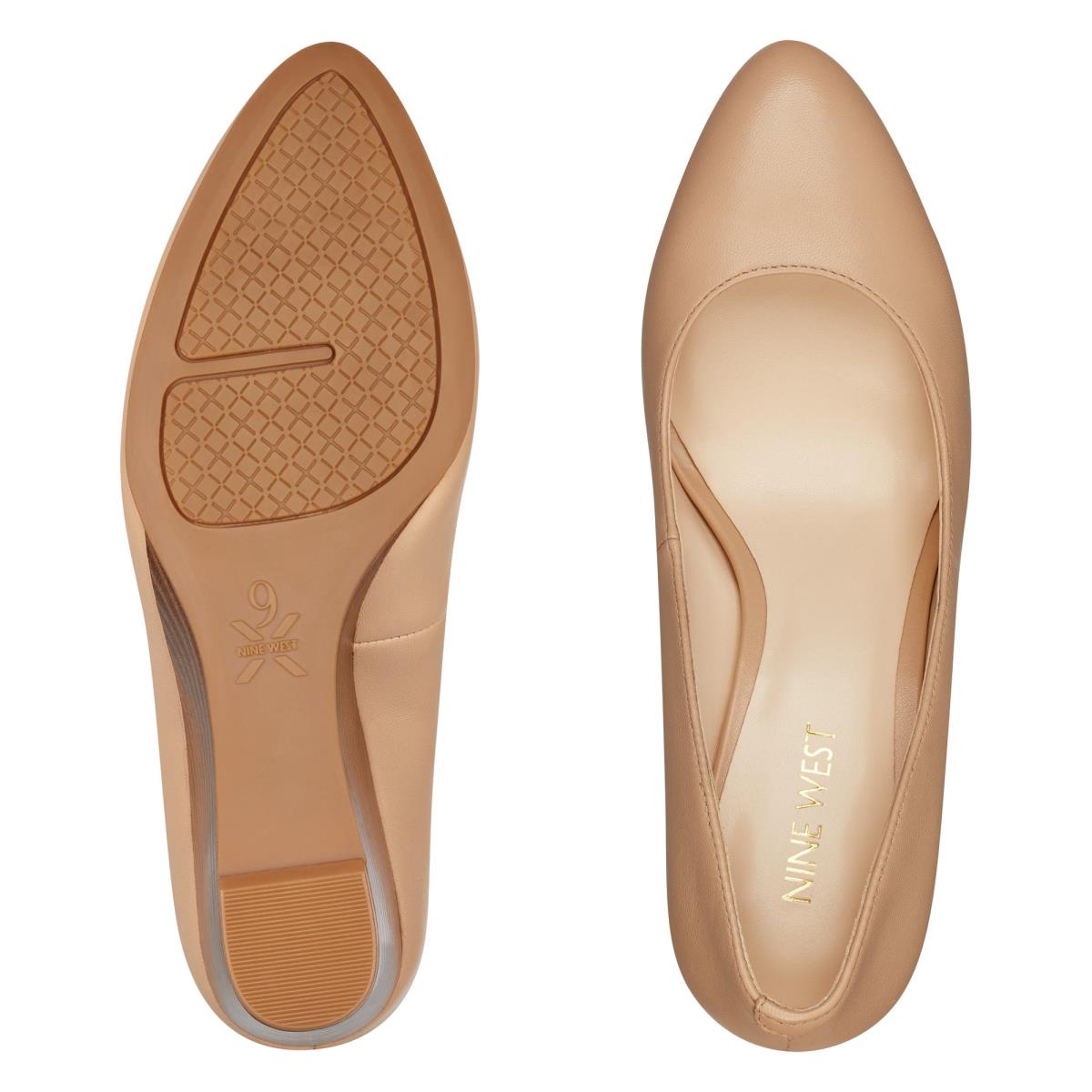 Nine West Jazzin Almond Puntera Beige | 4693KBLOP