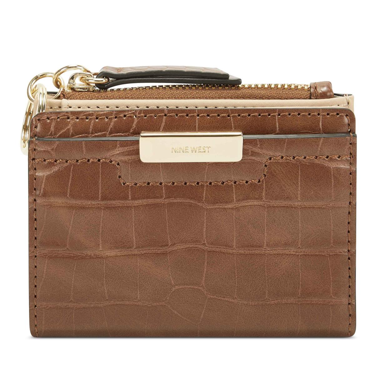 Nine West Lawson Small Zip Wallet Marrones | 1794CALFM