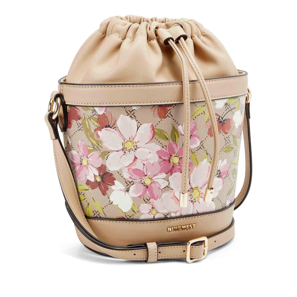 Nine West Laylin Drawstring Bucket Flores | 7953DGFTO