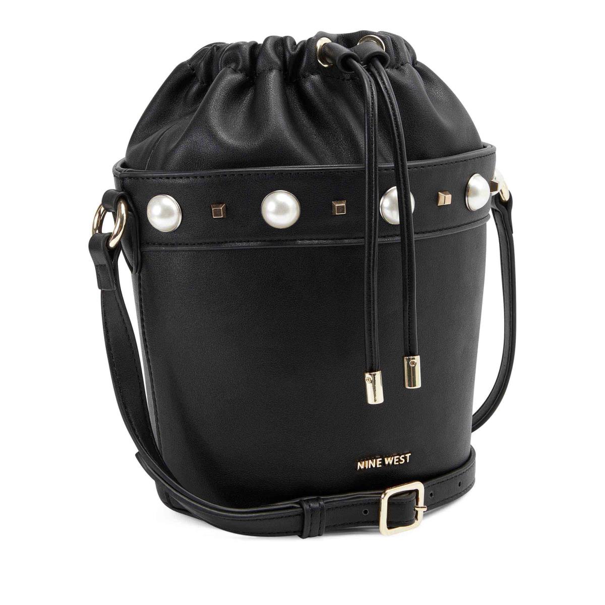 Nine West Laylin Drawstring Bucket Negras | 5631UKBYM