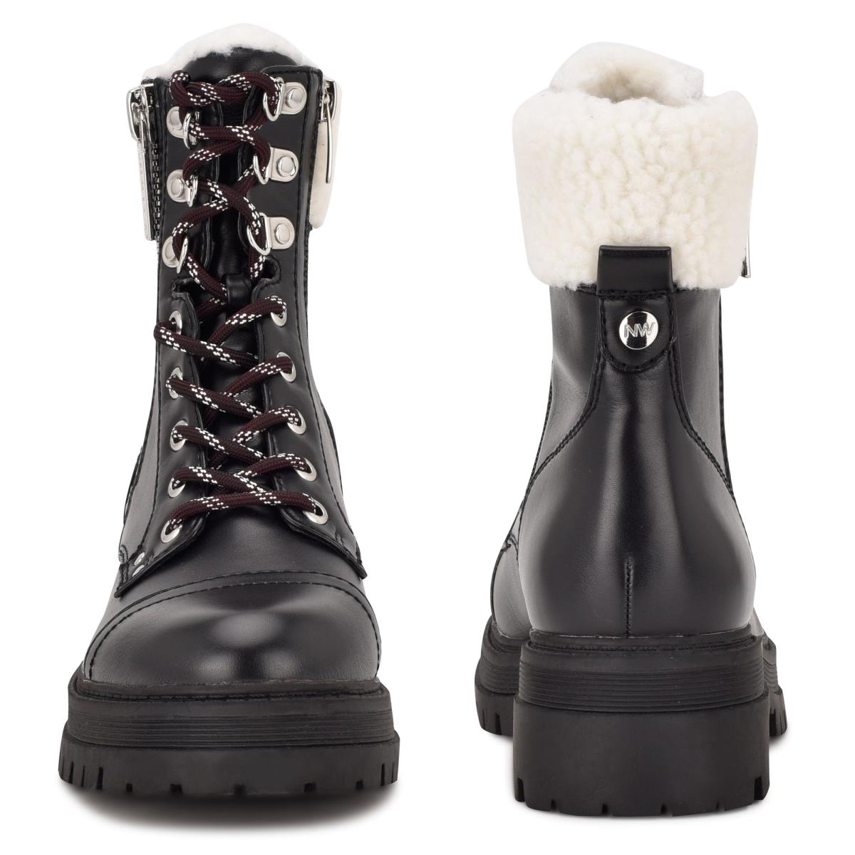 Nine West Pike Combat Lug Sole Negras | 4260YVJZT