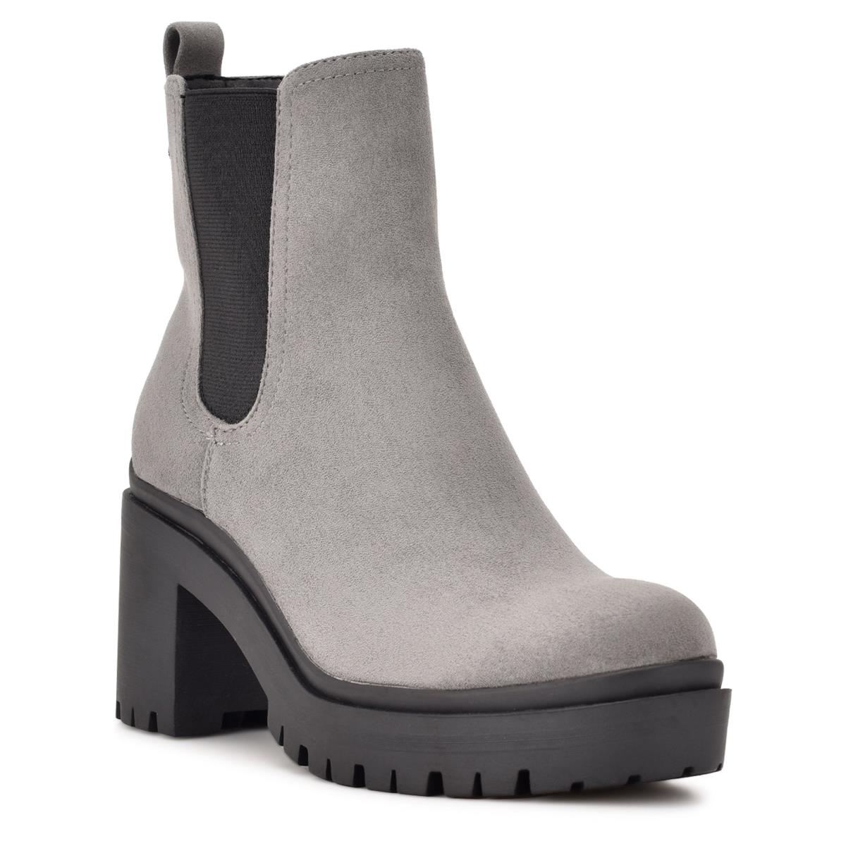 Nine West Quies Chelsea Tacón Gris | 6574QTYDA