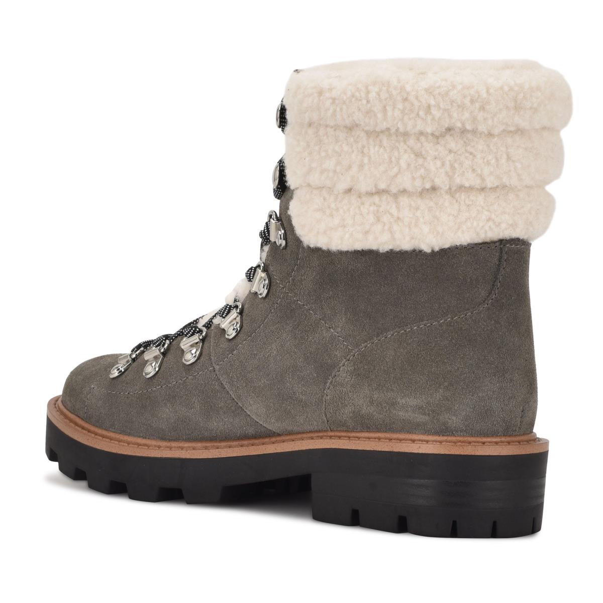 Nine West Rima Combat Lug Sole Gris | 5687SCPIR