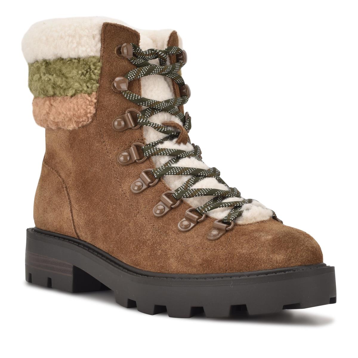 Nine West Rima Combat Lug Sole Marrones | 5806XOHSK