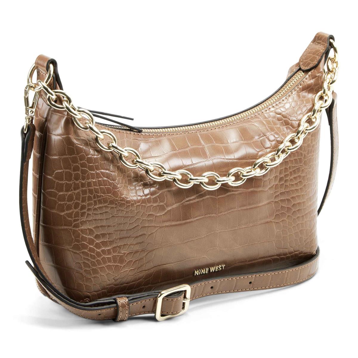 Nine West Ronnie Top Zip Shoulder Bag Marrones | 6349VJOPY