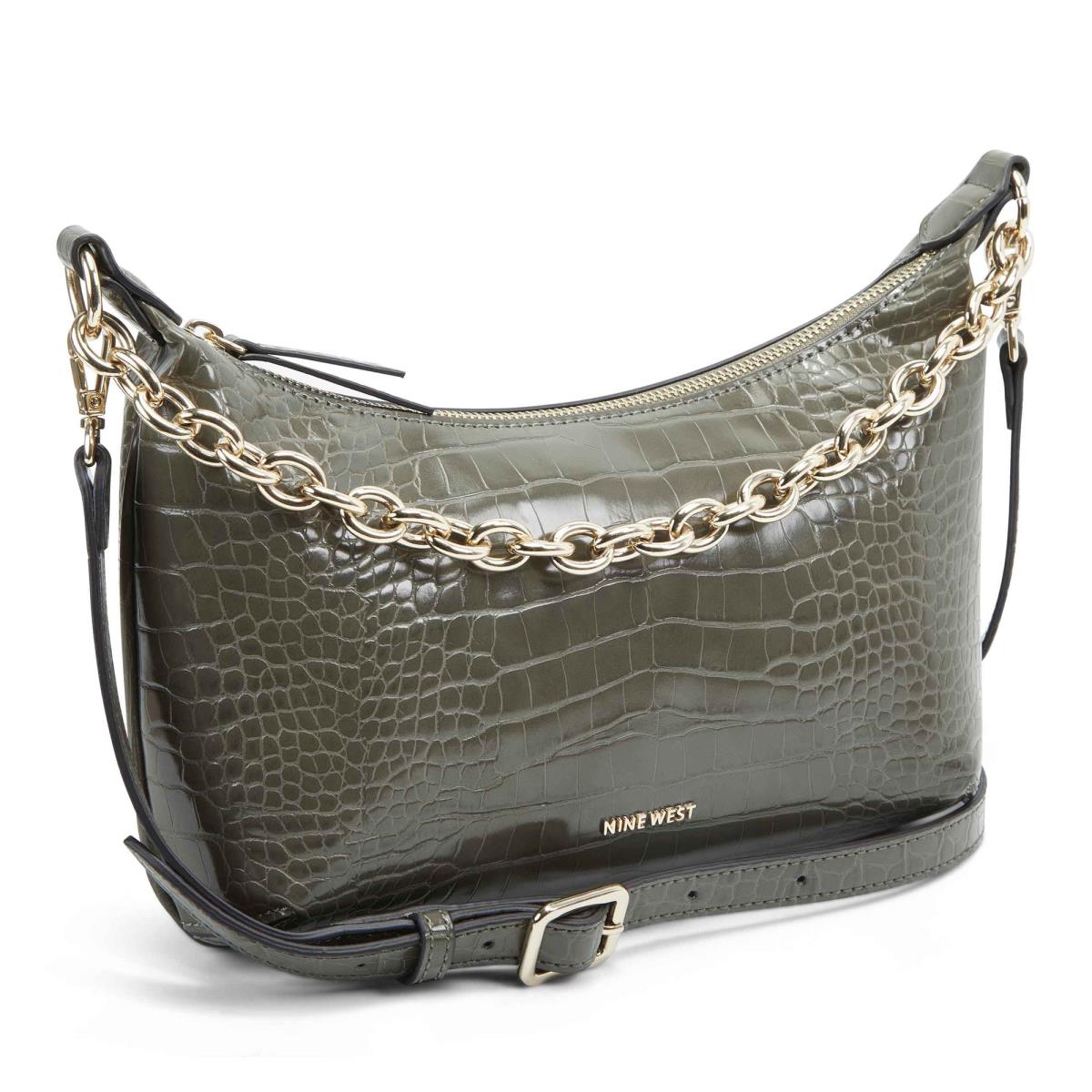 Nine West Ronnie Top Zip Shoulder Bag Serpent | 5107EBSXW