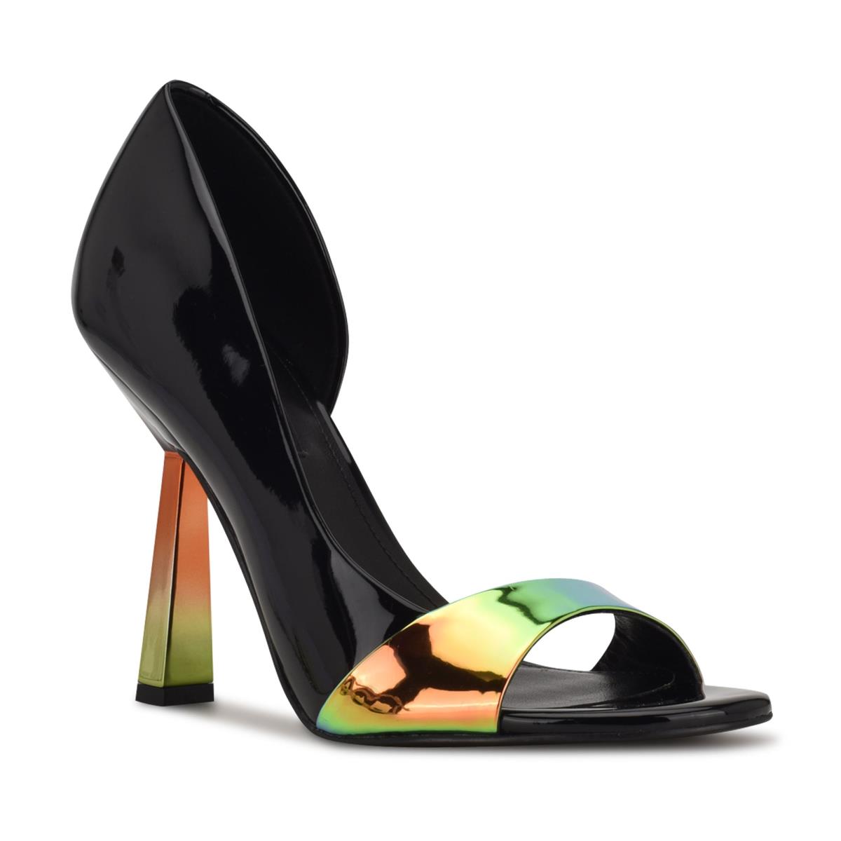 Nine West Saidso Open Puntera Negras Multicolor | 7419DCNYG