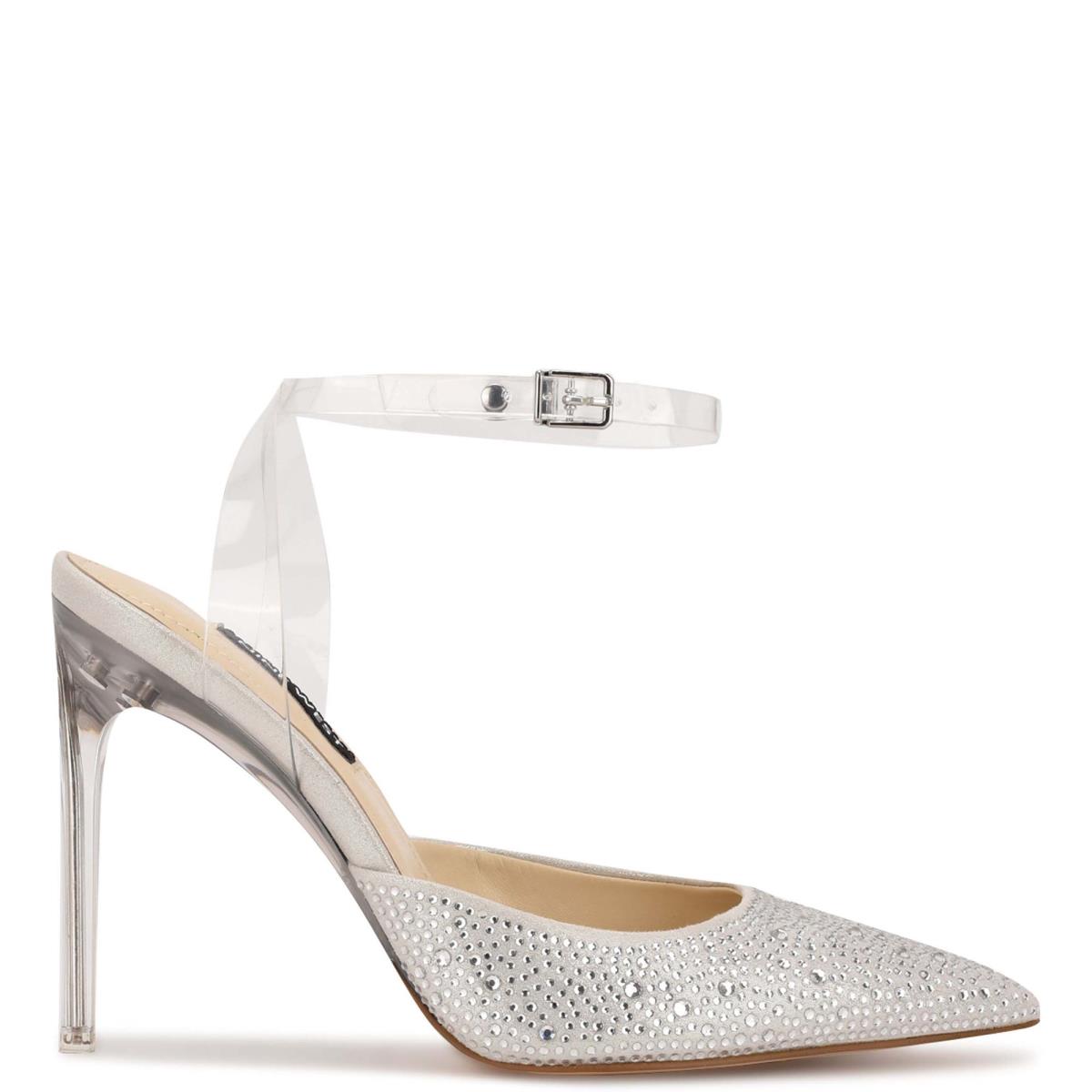 Nine West Sparkel Ankle Correa Blancas | 9480VJNOD