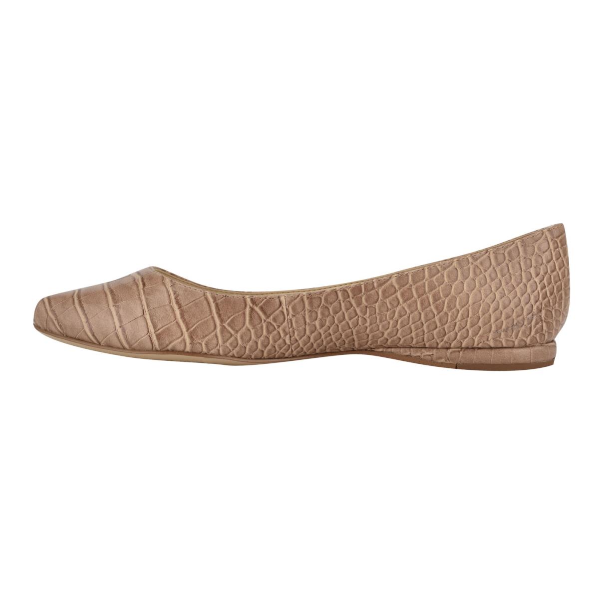 Nine West Speakup Almond Puntera Albaricoque Serpent | 1275JXRGA