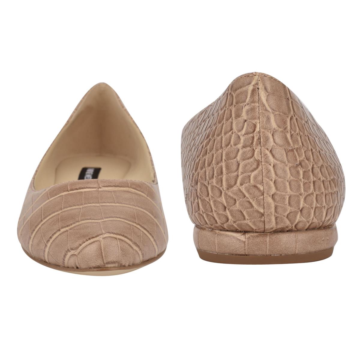 Nine West Speakup Almond Puntera Albaricoque Serpent | 1275JXRGA